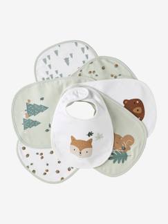 -Lot de 7 bavoirs naissance en coton bio* vertbaudet