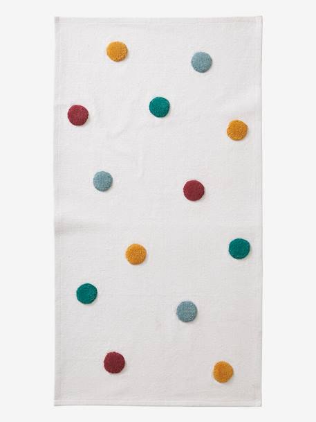 Tapis rectangle à pois écru 1 - vertbaudet enfant 