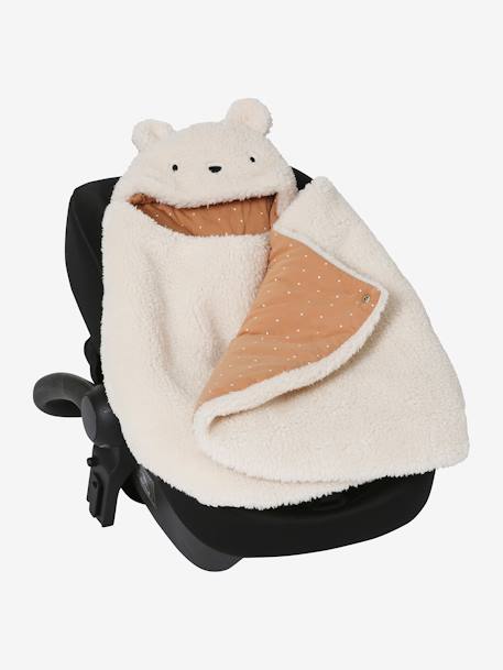 Nid d'ange transformable en peluche Ourson beige+écru+kaki 16 - vertbaudet enfant 