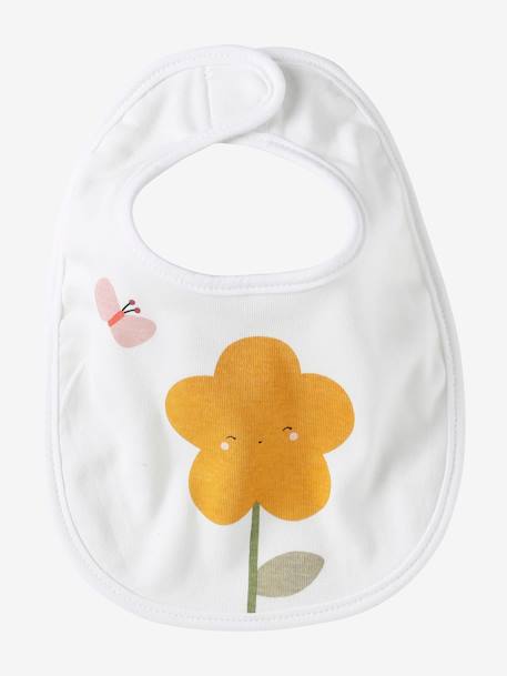 Lot de 7 bavoirs naissance en coton bio* vertbaudet Hérisson+multicolore+rose pâle+Tanzanie+vert d'eau 24 - vertbaudet enfant 