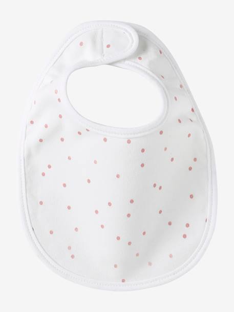 Lot de 7 bavoirs naissance en coton bio* vertbaudet Hérisson+multicolore+rose pâle+Tanzanie+vert d'eau 20 - vertbaudet enfant 