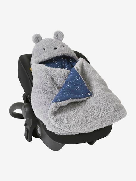 Nid d'ange transformable en peluche Ourson beige+écru+gris souris+kaki 24 - vertbaudet enfant 