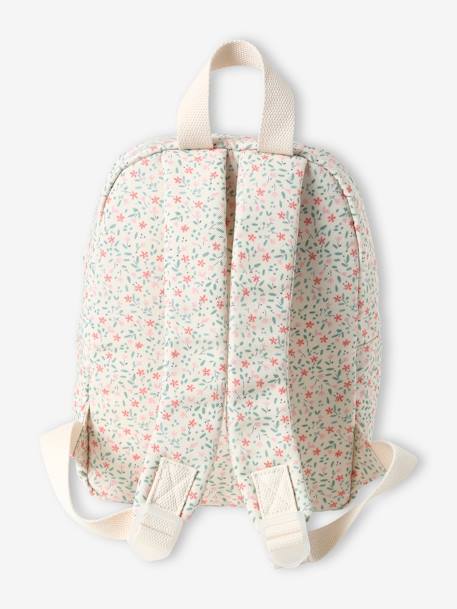 Sac à dos à fleurs maternelle fille animation oreilles ourson écru 5 - vertbaudet enfant 