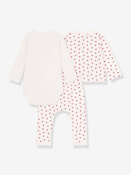 Ensemble naissance en coton bio PETIT BATEAU blanc 2 - vertbaudet enfant 