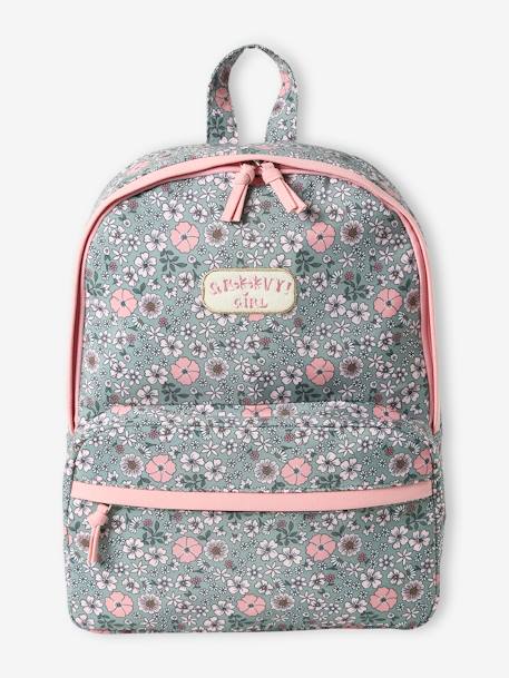 Sac à dos à fleurs 'Groovy girl' fille lichen 2 - vertbaudet enfant 