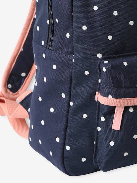 Sac à dos 'Flower power' fille avec badge brodé bleu nuit 5 - vertbaudet enfant 