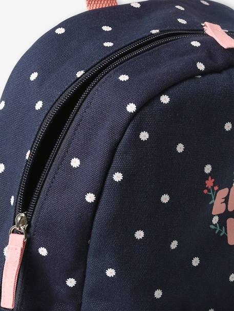 Sac à dos 'Flower power' fille avec badge brodé bleu nuit 6 - vertbaudet enfant 