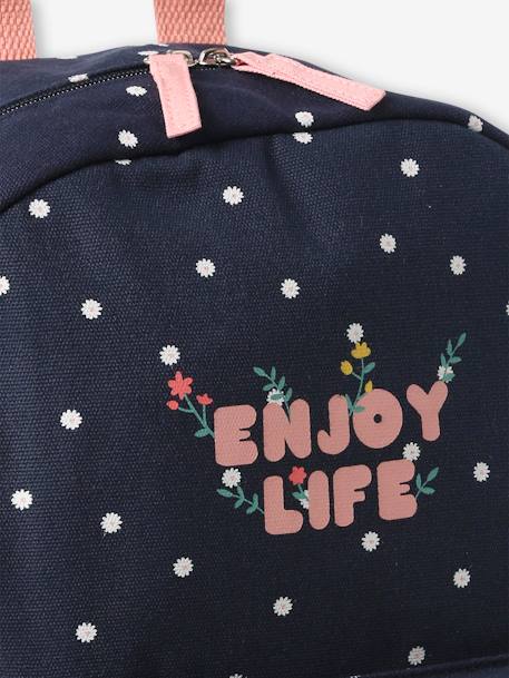 Sac à dos 'Flower power' fille avec badge brodé bleu nuit 4 - vertbaudet enfant 