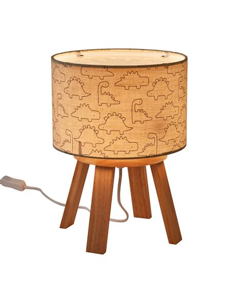 Lampe de chevet bois PETIT DINO kaki 2 - vertbaudet enfant 