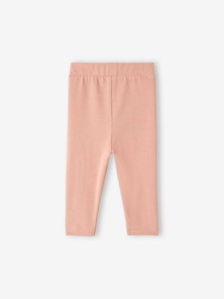 Legging bébé coton biologique gris chiné+rose poudré 5 - vertbaudet enfant 