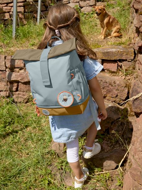 Mini sac à dos LÄSSIG Rolltop Nature Bleu clair+Noisette+Olive clair 7 - vertbaudet enfant 