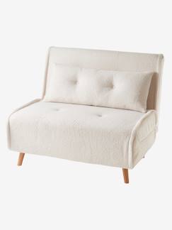 Chambre et rangement-Chambre-Chaise, tabouret, fauteuil-Fauteuil-Banquette convertible 1 place en sherpa