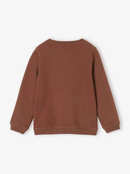 Sweat Basics motifs détails irisés fille chocolat 4 - vertbaudet enfant 