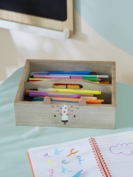 Rangement à crayons/feutres en bois Tigre BOIS 4 - vertbaudet enfant 