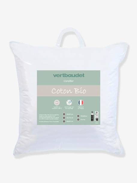 Oreiller moelleux en coton bio* BIO COLLECTION blanc 1 - vertbaudet enfant 