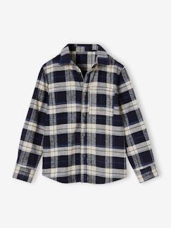 Chemise à carreaux en flanelle garçon  - vertbaudet enfant