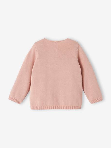 Brassière bébé naissance en tricot de coton bio bleu jean+gris chiné+rose poudré 9 - vertbaudet enfant 