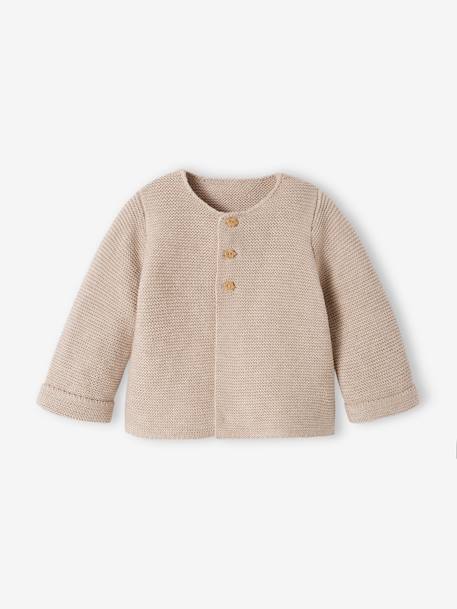 Cardigan en coton bébé fine jauge BASICS  - vertbaudet enfant