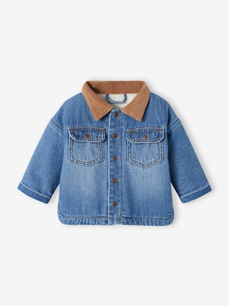 Veste doublée sherpa Garçon en denim stone 2 - vertbaudet enfant 