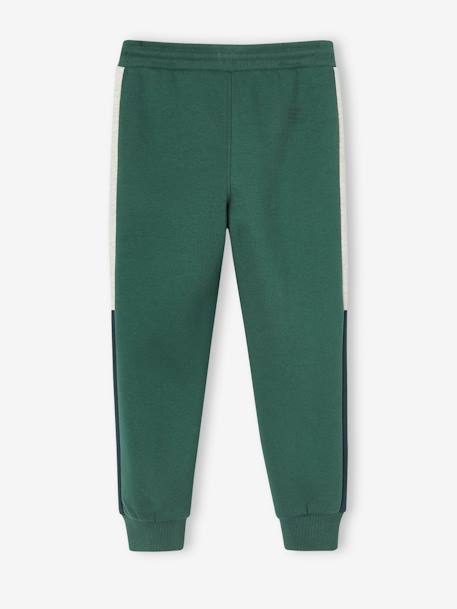 Pantalon jogging bandes côtés garçon. gris anthracite+noir+vert sapin 10 - vertbaudet enfant 