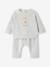 Ensemble bébé sweat et pantalon écru+gris chiné+rose nude 9 - vertbaudet enfant 