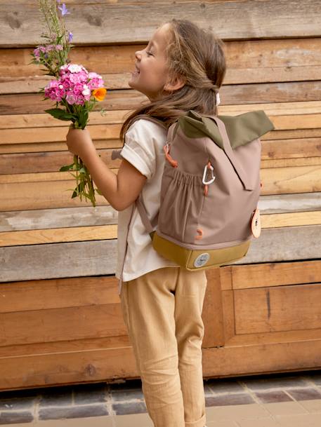 Mini sac à dos LÄSSIG Rolltop Nature Bleu clair+Noisette+Olive clair 20 - vertbaudet enfant 