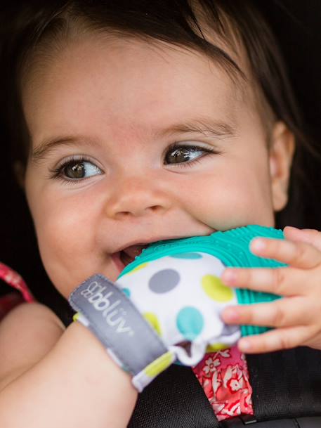 Mitaine de dentition pour bébé GLÜV bleu+vert 1 - vertbaudet enfant 