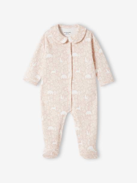 Lot de 2 dors-bien 'animaux' bébé fille en coton bio bleu jean+rose poudré 10 - vertbaudet enfant 