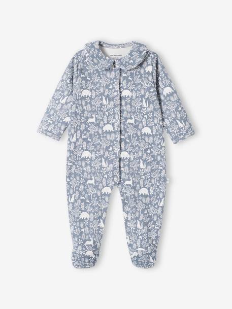 Lot de 2 dors-bien 'animaux' bébé fille en coton bio bleu jean+rose poudré 3 - vertbaudet enfant 