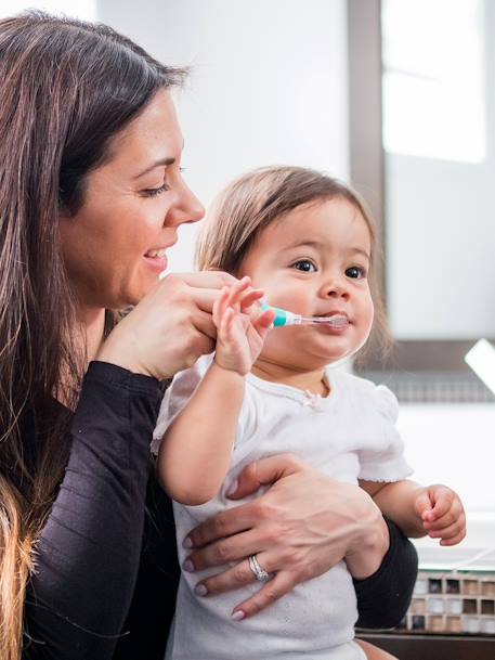 Brosse à dents ultrasonique 2 étapes, livrée avec 1 recharge de chaque SONÏK blanc 1 - vertbaudet enfant 