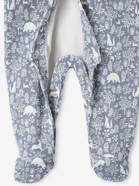 Lot de 2 dors-bien 'animaux' bébé fille en coton bio bleu jean+rose poudré 7 - vertbaudet enfant 