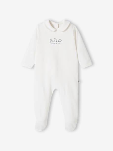 Lot de 2 dors-bien 'animaux' bébé fille en coton bio bleu jean+rose poudré 2 - vertbaudet enfant 