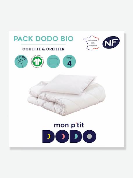 Pack couette + oreiller bébé bio* blanc 2 - vertbaudet enfant 