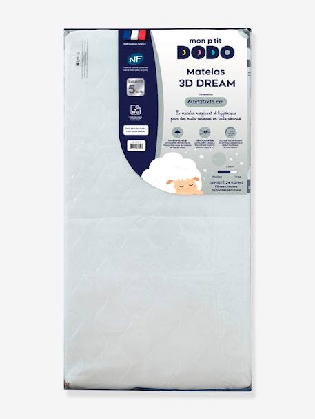 Matelas bébé 3D dream DODO blanc 1 - vertbaudet enfant 