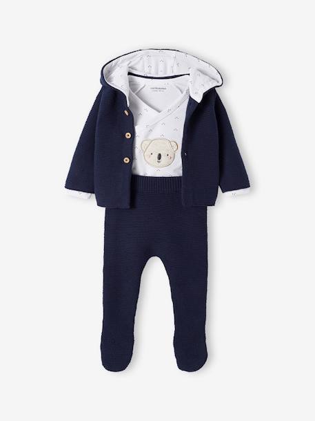 Ensemble naissance 3 pièces en point mousse  - vertbaudet enfant