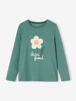 -Tee-shirt fantaisie motif en relief fille manches longues