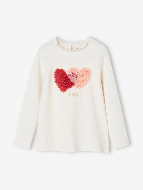 Fille-T-shirt motif fantaisie en relief fille