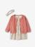 Ensemble 3 pièce robe + cardigan + bandeau bébé fille ivoire imprimé+vieux rose 11 - vertbaudet enfant 