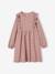 Robe imprimée fleurs fille manches volantées vieux rose 1 - vertbaudet enfant 