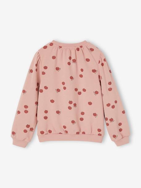 Sweat graphique fille chocolat+vieux rose 6 - vertbaudet enfant 