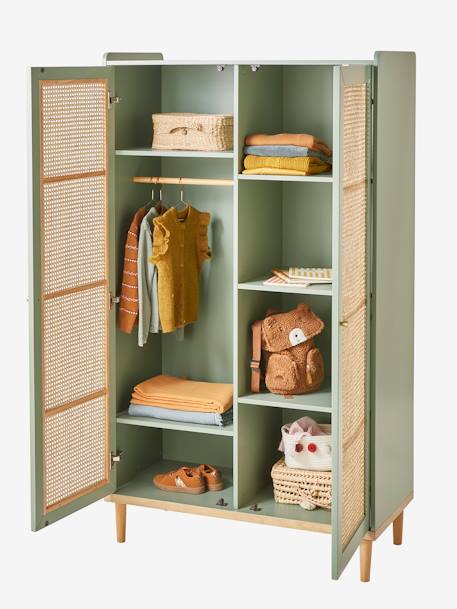 Armoire cannage LIGNE POÉSIE rose+vert 7 - vertbaudet enfant 