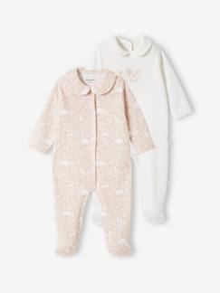 -Lot de 2 dors-bien "animaux" bébé fille en coton bio