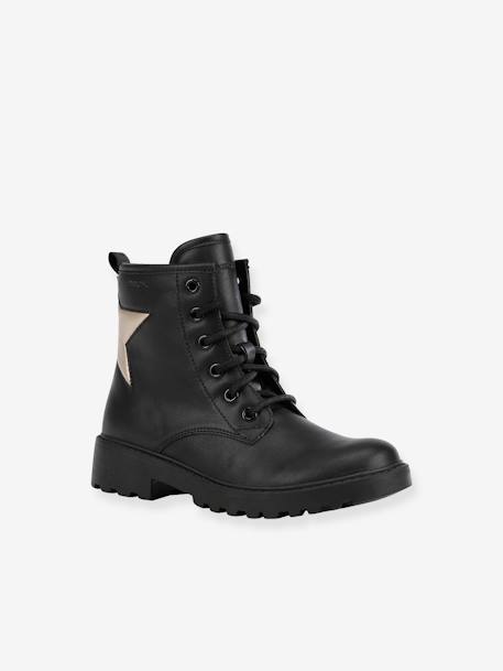 Boots à lacets enfant J Casey Fille GEOX® noir 1 - vertbaudet enfant 