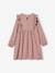 Robe imprimée fleurs fille manches volantées vieux rose 2 - vertbaudet enfant 