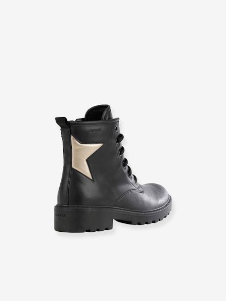 Boots à lacets enfant J Casey Fille GEOX® noir 3 - vertbaudet enfant 