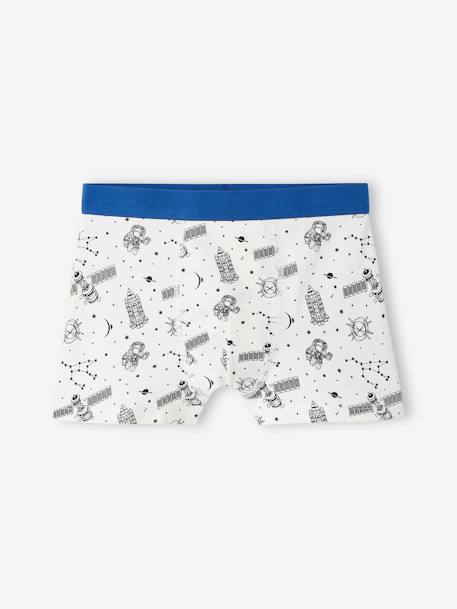 Lot de 5 boxers stretch espace garçon bleu roi 2 - vertbaudet enfant 