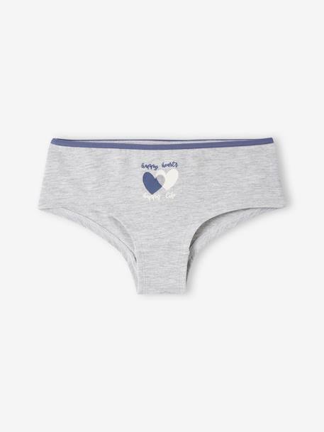 Lot de 7 shorties coeurs fille bleu 5 - vertbaudet enfant 