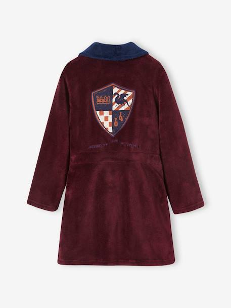 Robe de chambre en maille polaire blason garçon bordeaux 4 - vertbaudet enfant 