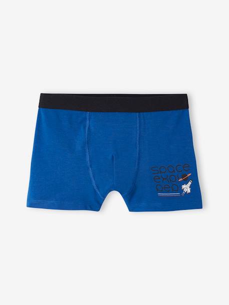 Lot de 5 boxers stretch espace garçon bleu roi 3 - vertbaudet enfant 