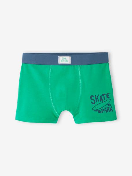 Lot de 5 boxers stretch skate garçon vert 5 - vertbaudet enfant 